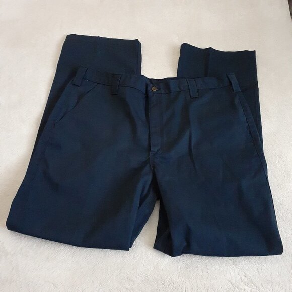 Carhartt Men's Size 40x34 Blended Twill Work Navy Blue Chino Pants - Picture 2 of 10